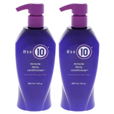 It's A 10 Miracle Daily Conditioner By Its A 10 For Unisex - 10 oz Conditioner - Pack Of 2 In Transparent