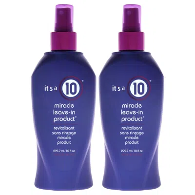 It's A 10 Miracle Leave In Product By Its A 10 For Unisex - 10 oz Hair Spray - Pack Of 2 In Transparent