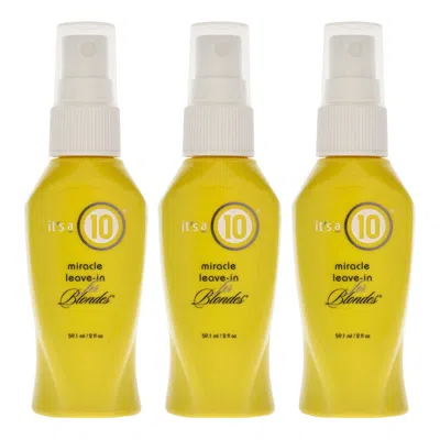 It's A 10 Miracle Leave-in For Blondes By Its A 10 For Unisex - 2 oz Treatment - Pack Of 3 In Multi