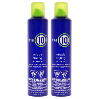It's A 10 Miracle Styling Mousse By Its A 10 For Unisex - 9 oz Mousse - Pack Of 2 In White