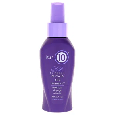 It's A 10 Silk Express Miracle Silk Leave-in By Its A 10 For Unisex - 4 oz Conditioner In Blue