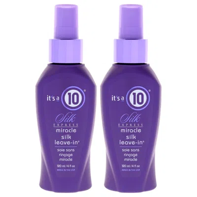 It's A 10 Silk Express Miracle Silk Leave-in By Its A 10 For Unisex - 4 oz Conditioner - Pack Of 2 In Transparent