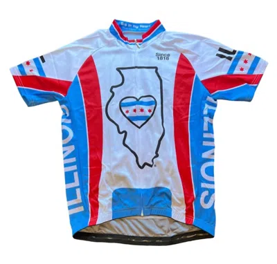 It's In My Heart Men's Cycling Jersey In Illinois In Blue