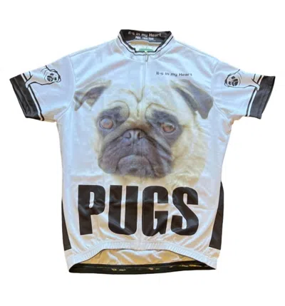 It's In My Heart Men's Cycling Jersey In Pugs Not Drugs In Gray