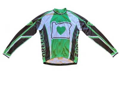 It's In My Heart Men's Long Sleeve Cycling Jersey In Oregon In Green