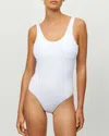 It's Now Cool Backless One Piece Crimped White In White