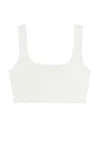 It's Now Cool Contour Crop Top White In White