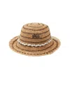 It's Now Cool Costa Straw Bucket Hat In Natural In Brown