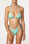 It's Now Cool Floral Bikini Bottoms In Blue/yellow In Blue