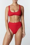 It's Now Cool High Rise Pant In Crimped Red In Red