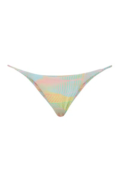 It's Now Cool High Rise String Bikini Bottoms In Green