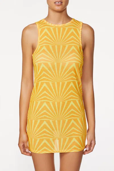 It's Now Cool Printed Mini Dress In Yellow