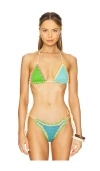 It's Now Cool The Crochet Triangle Bikini Top In Sublime