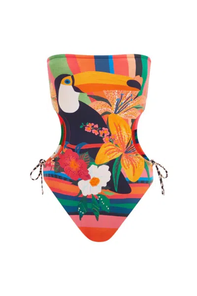 It's Now Cool The Strapless One Piece Loro In Multi