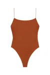 It's Now Cool Womens Brown One Piece Swimsuit In Brown
