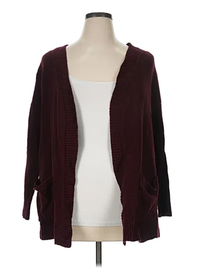 Pre-owned It's Our Time Cardigan Sweater In Burgundy