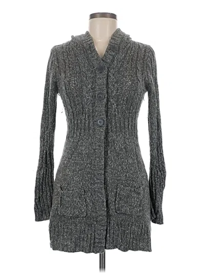 Pre-owned It's Our Time Cardigan Sweater In Gray
