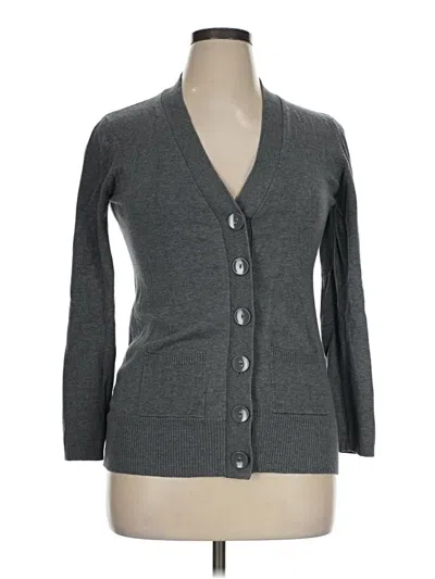 Pre-owned It's Our Time Cardigan Sweater In Gray