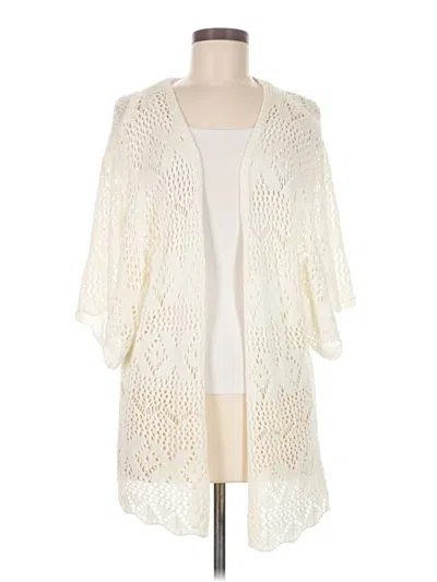Pre-owned It's Our Time Cardigan Sweater In White