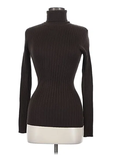 Pre-owned It's Our Time Long Sleeve Turtleneck In Brown