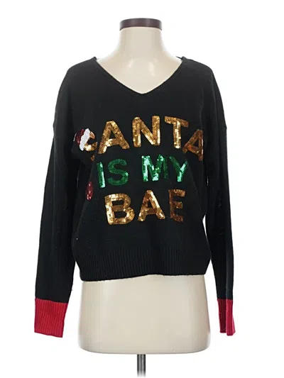 Pre-owned It's Our Time Pullover Sweater In Black