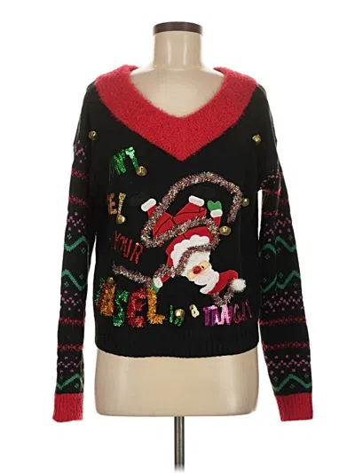 Pre-owned It's Our Time Pullover Sweater In Black