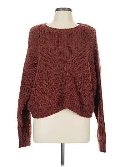 Pre-owned It's Our Time Pullover Sweater In Brown