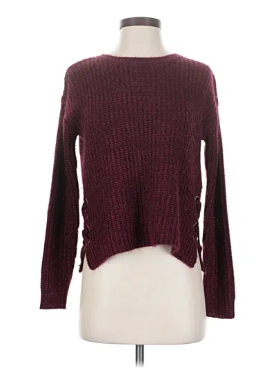Pre-owned It's Our Time Pullover Sweater In Burgundy