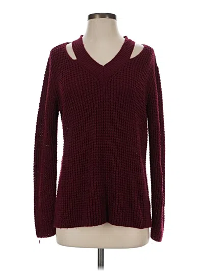 Pre-owned It's Our Time Pullover Sweater In Burgundy
