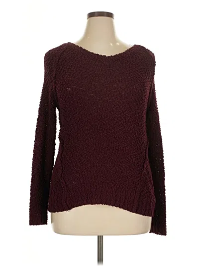 Pre-owned It's Our Time Pullover Sweater In Burgundy
