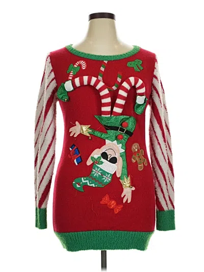 Pre-owned It's Our Time Pullover Sweater In Red
