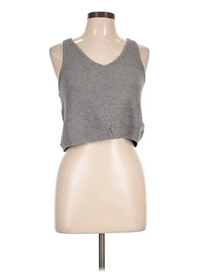 Pre-owned It's Our Time Sleeveless Top Gray Halter Neckline Tops