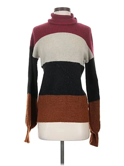 Pre-owned It's Our Time Turtleneck Sweater In Brown