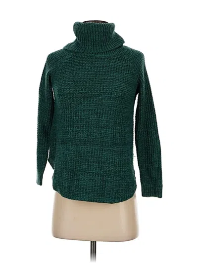 Pre-owned It's Our Time Turtleneck Sweater In Green
