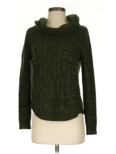 Pre-owned It's Our Time Turtleneck Sweater In Green