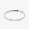 Itsy Bitsy Hope Womens Sterling Silver Delicate Band In Silver