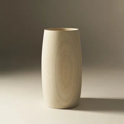 Itza Wood Blonde Cedar Vase In Neutral