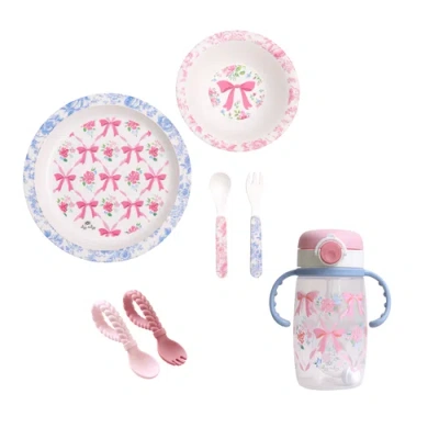 Itzy Ritzy Itzy Sips And Bisto Set In Pink