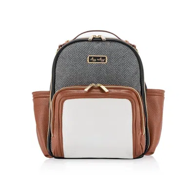 Itzy Ritzy Women's Mini Plus Diaper Bag Backpack In Coffee Cream In Multi
