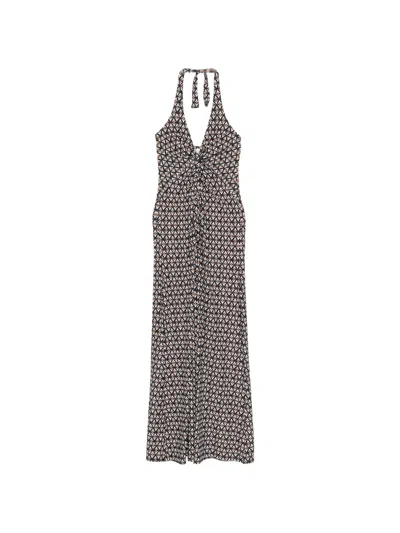 Iu Rita Mennoia Halter Patterned Dress In Multi