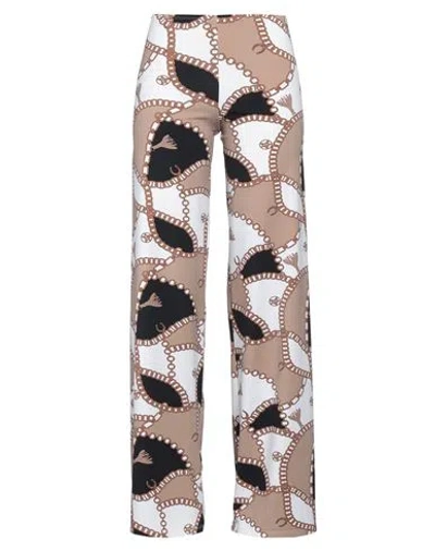 Iu Rita Mennoia Woman Pants Light Brown Size L Polyamide, Elastane In Beige