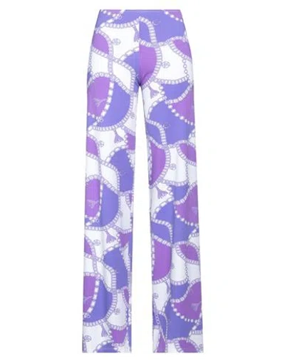 Iu Rita Mennoia Woman Pants Purple Size L Polyamide, Elastane