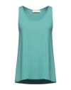 Iu Rita Mennoia Woman Tank Top Turquoise Size L Polyamide, Elastane In Blue