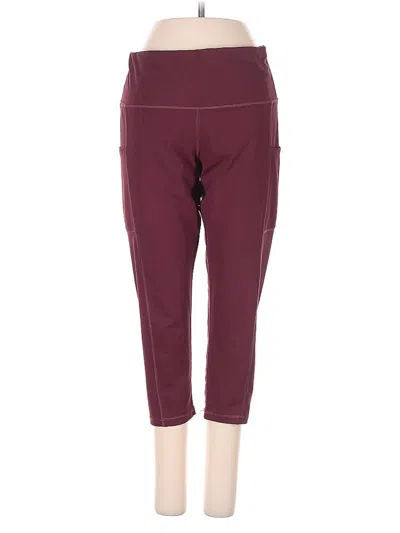 Pre-owned Iuga Active Pants In Burgundy