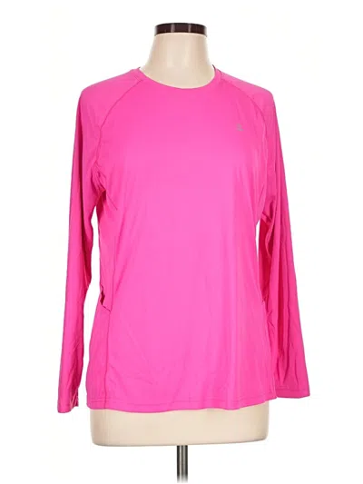 Pre-owned Iuga Long Sleeve Top Pink Crew Neck Tops
