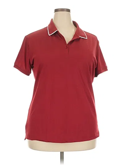 Pre-owned Iuga Short Sleeve Blouse In Burgundy