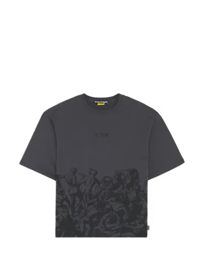 Iuter Battle Reverse Stitch T-shirt In Gray
