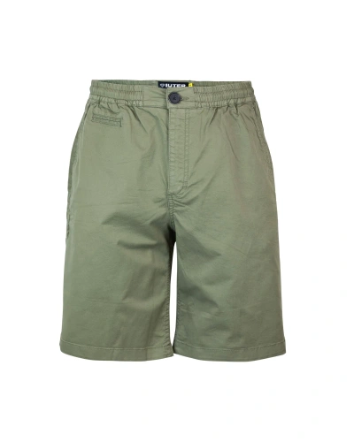 Iuter Bermuda With Embroidered Logo In Green
