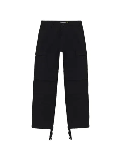 Iuter Cargo Cotton Trousers In Black