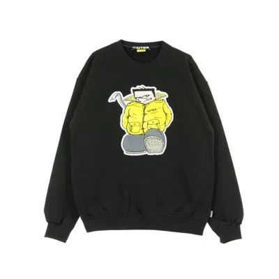 Iuter Cucador Patch Crew Men's Crew Neck Sweatshirt Black